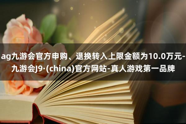 ag九游会官方申购、退换转入上限金额为10.0万元-九游会J9·(china)官方网站-真人游戏第一品牌