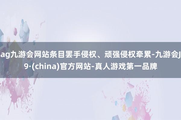 ag九游会网站条目罢手侵权、顽强侵权牵累-九游会J9·(china)官方网站-真人游戏第一品牌