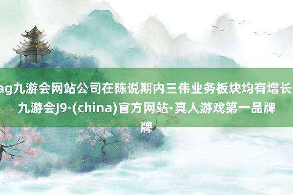 ag九游会网站公司在陈说期内三伟业务板块均有增长-九游会J9·(china)官方网站-真人游戏第一品牌