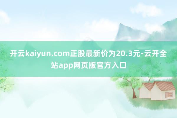 开云kaiyun.com正股最新价为20.3元-云开全站app网页版官方入口